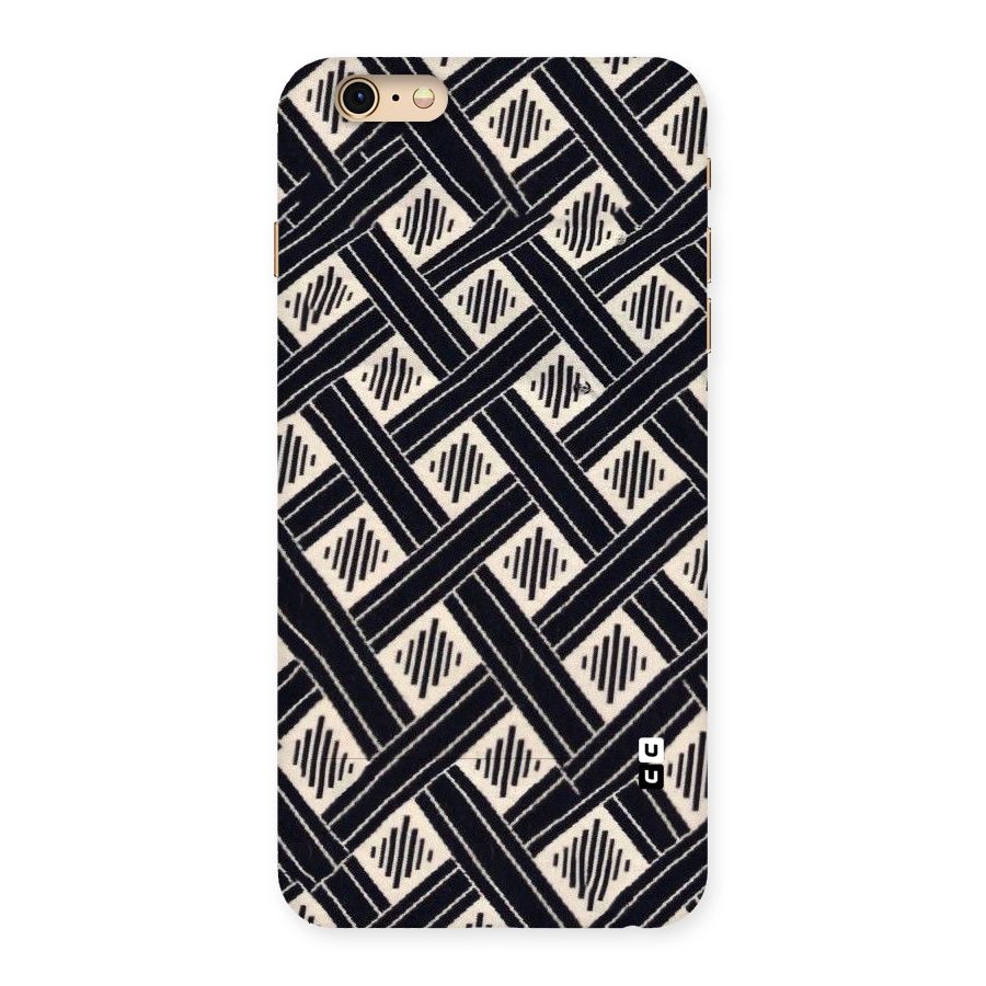 Black Beige Criscros Back Case for iPhone 6 Plus 6S Plus