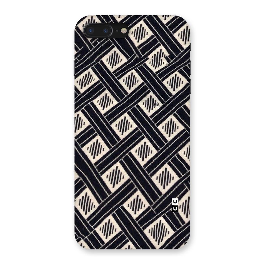Black Beige Criscros Back Case for iPhone 7 Plus