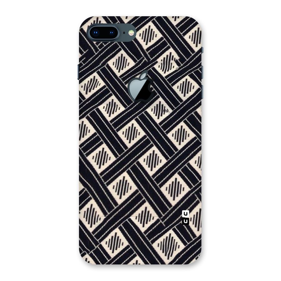 Black Beige Criscros Back Case for iPhone 7 Plus Apple Cut