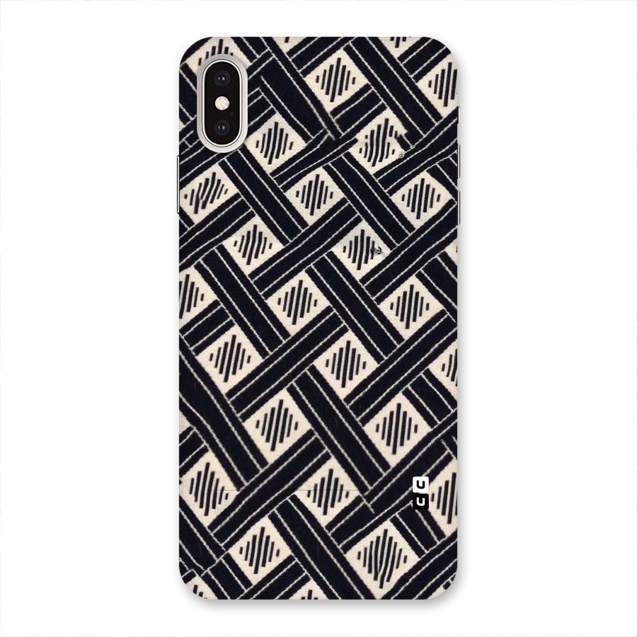 Black Beige Criscros Back Case for iPhone XS Max
