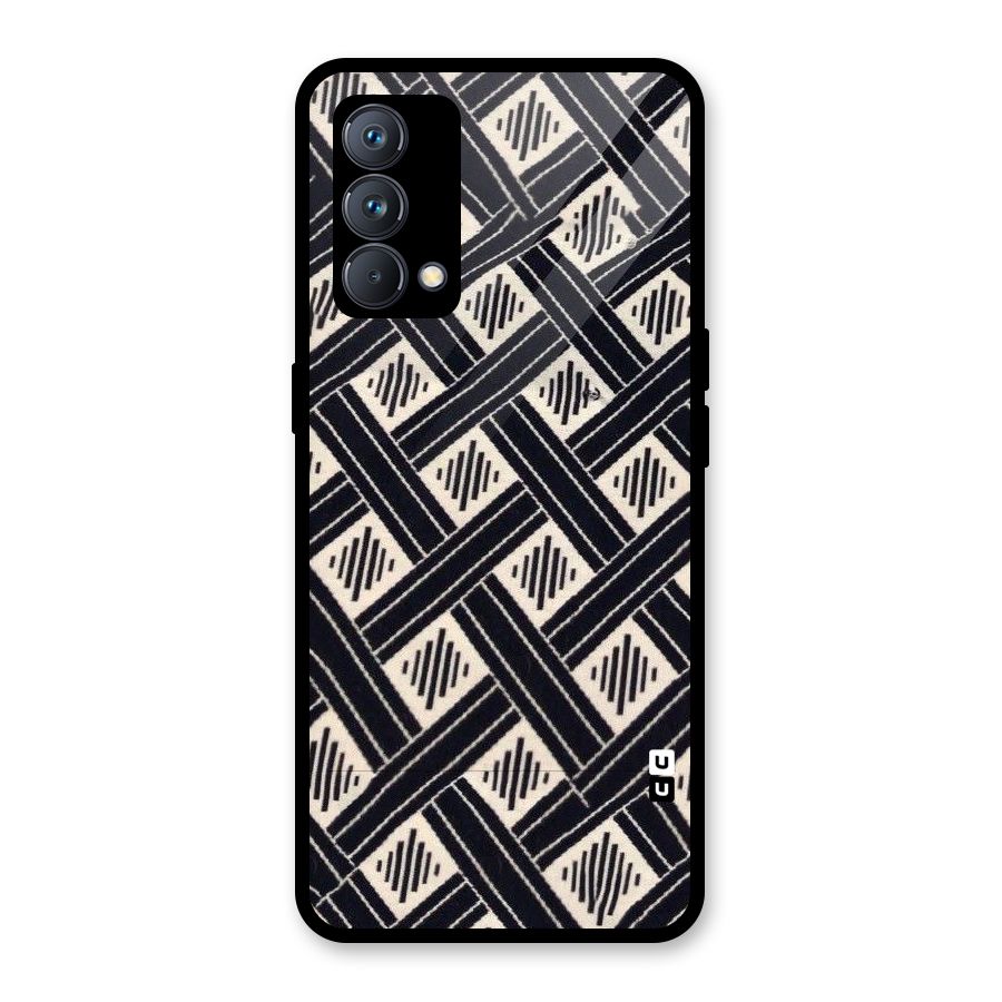 Black Beige Criscros Glass Back Case for Realme GT Master Edition