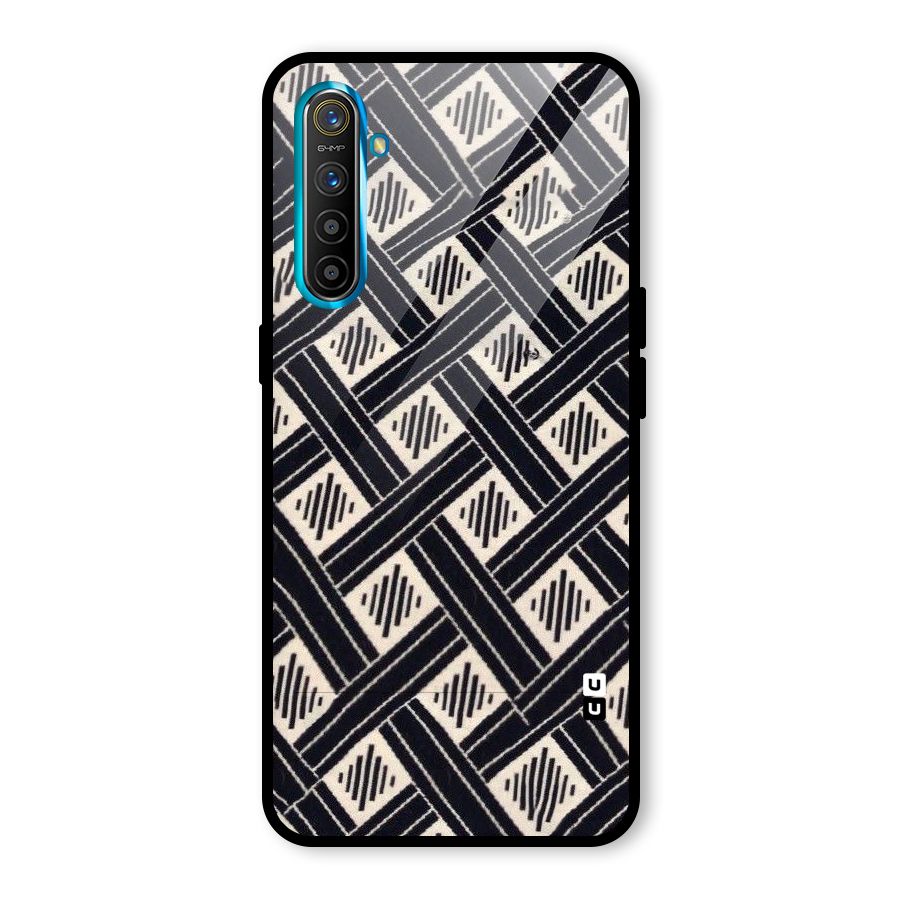 Black Beige Criscros Glass Back Case for Realme X2