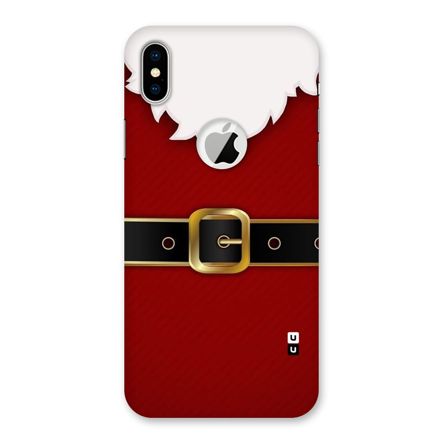 Black Belt Design Back Case for iPhone X Logo Cut