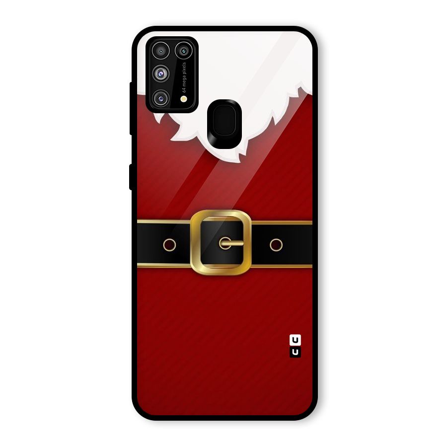 Black Belt Design Glass Back Case for Galaxy F41