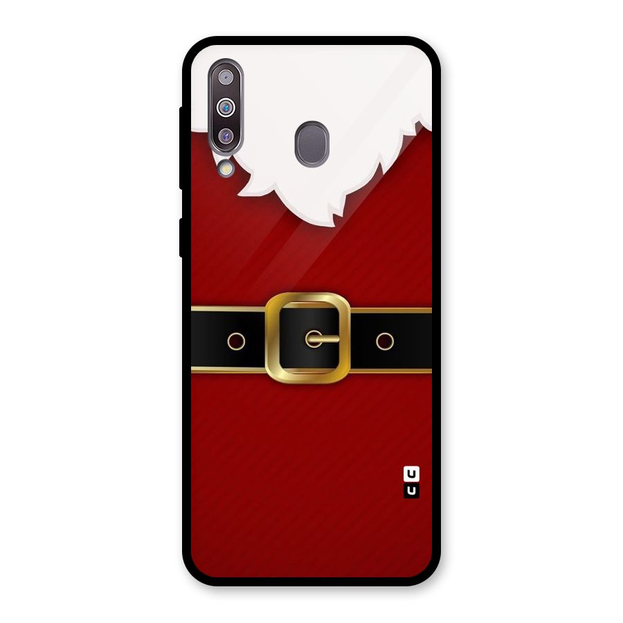 Black Belt Design Glass Back Case for Galaxy M30