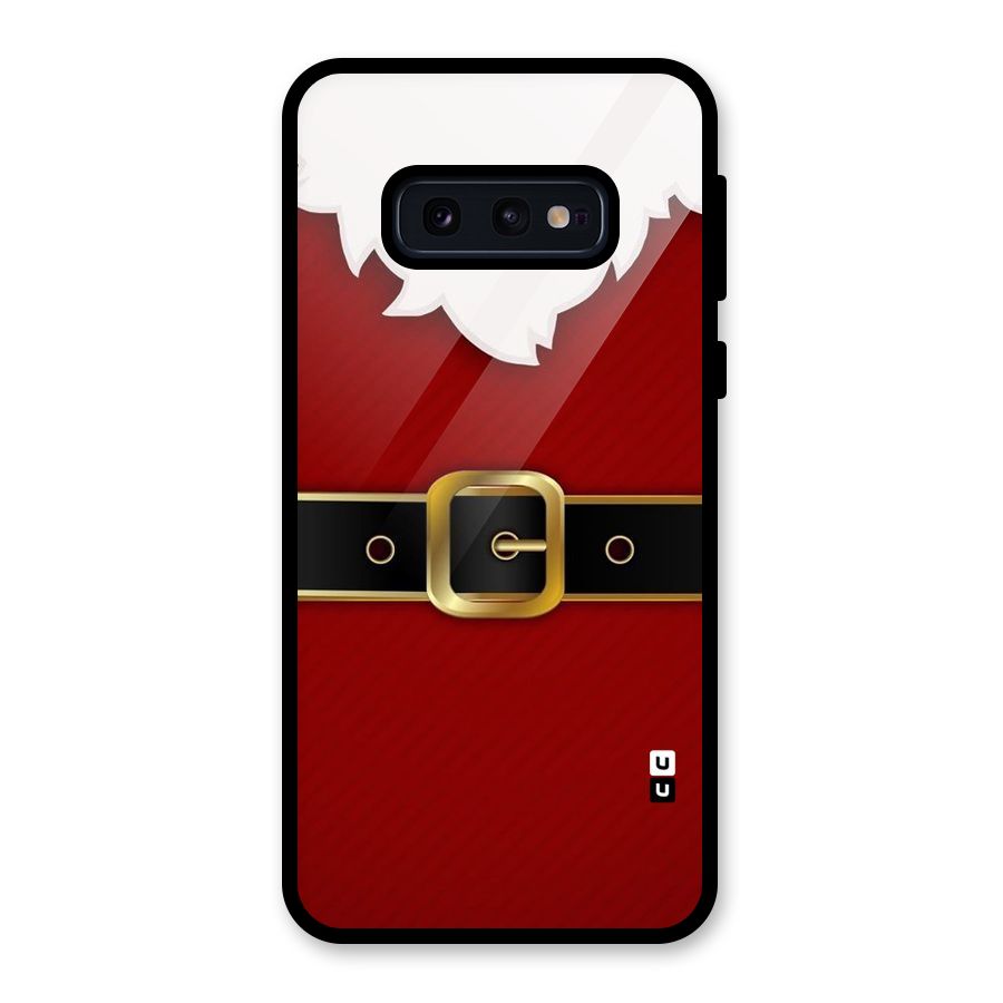 Black Belt Design Glass Back Case for Galaxy S10e