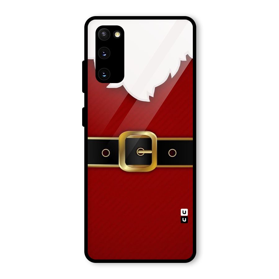 Black Belt Design Glass Back Case for Galaxy S20 FE 5G