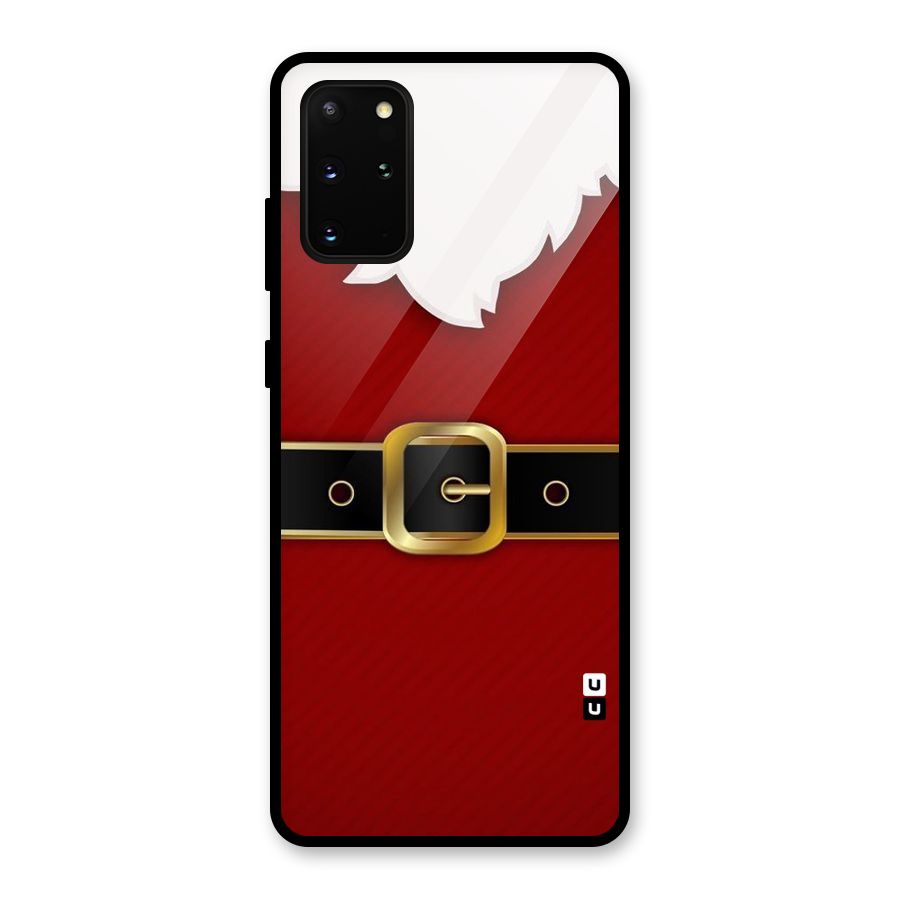 Black Belt Design Glass Back Case for Galaxy S20 Plus