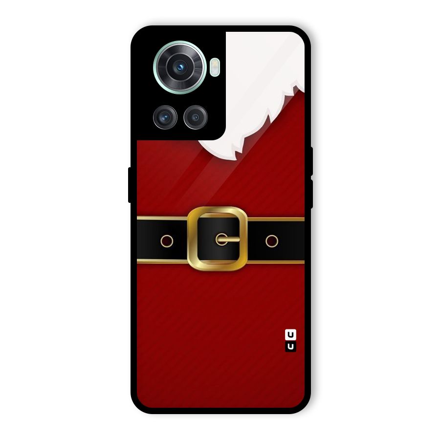 Black Belt Design Glass Back Case for OnePlus 10R
