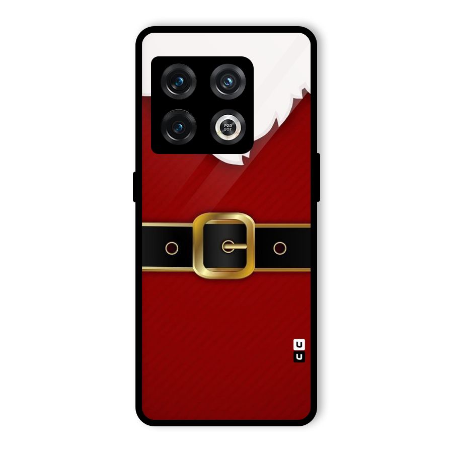 Black Belt Design Glass Back Case for OnePlus 10 Pro 5G