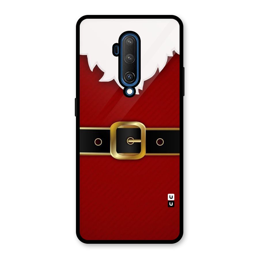 Black Belt Design Glass Back Case for OnePlus 7T Pro