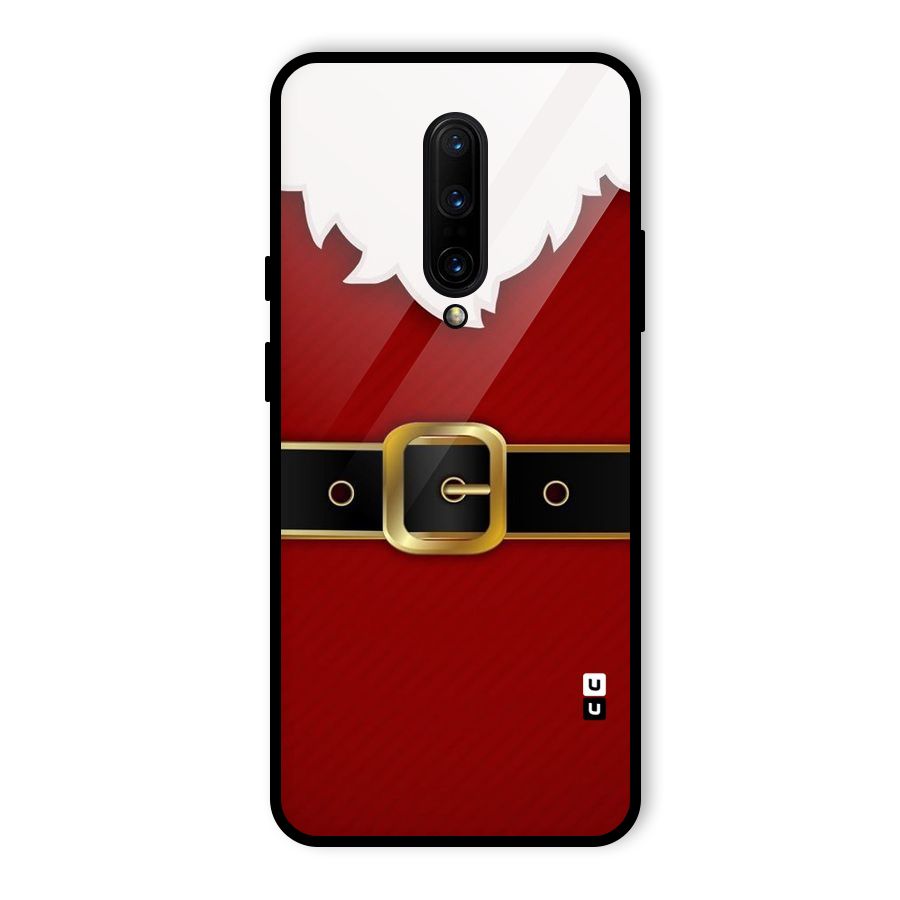 Black Belt Design Glass Back Case for OnePlus 7 Pro