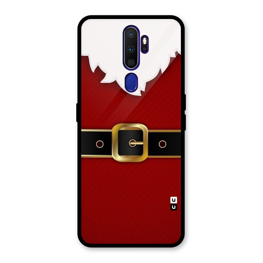 Black Belt Design Glass Back Case for Oppo A9 (2020)