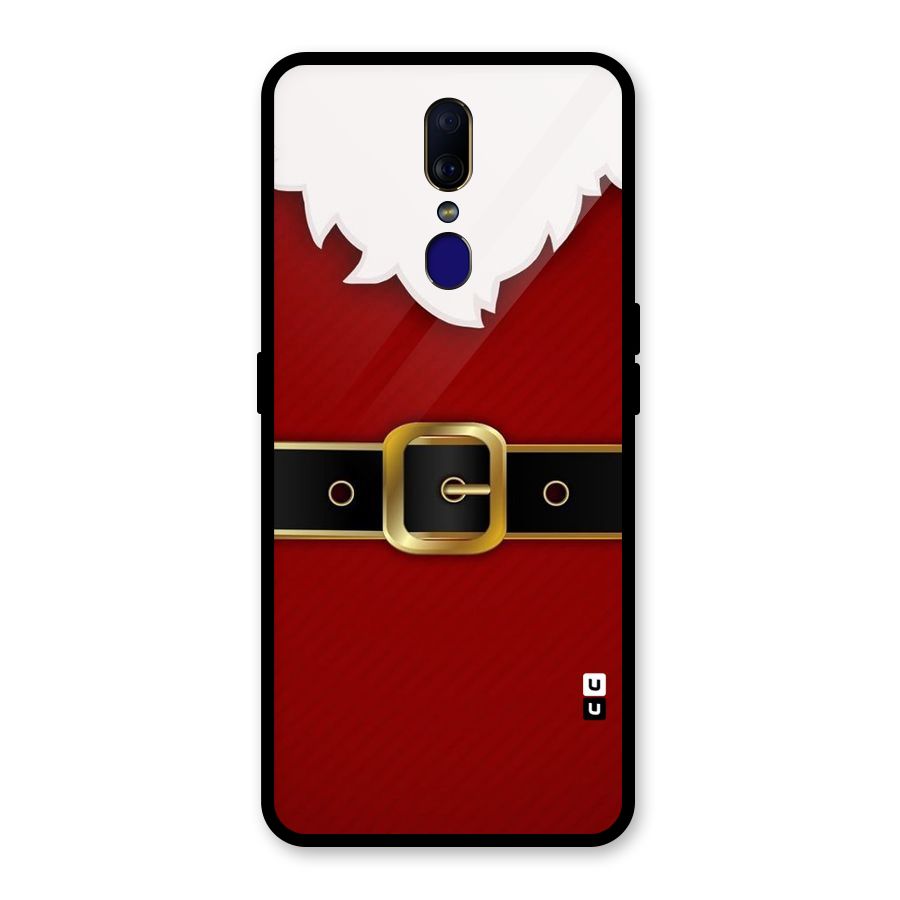 Black Belt Design Glass Back Case for Oppo F11