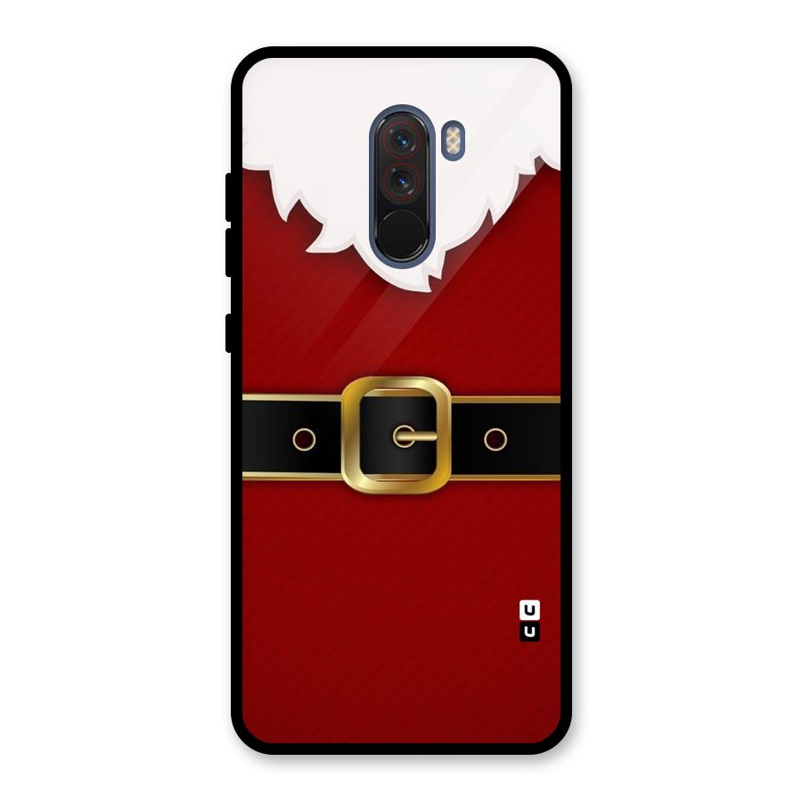 Black Belt Design Glass Back Case for Poco F1