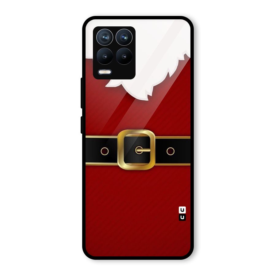 Black Belt Design Glass Back Case for Realme 8 Pro