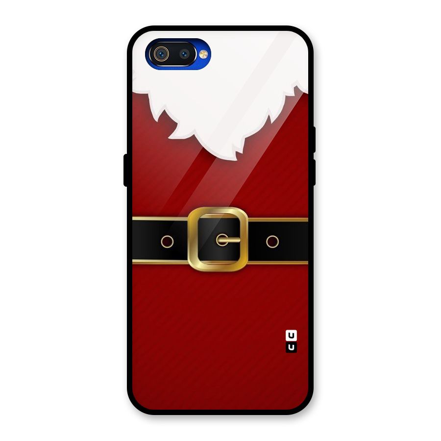 Black Belt Design Glass Back Case for Realme C2