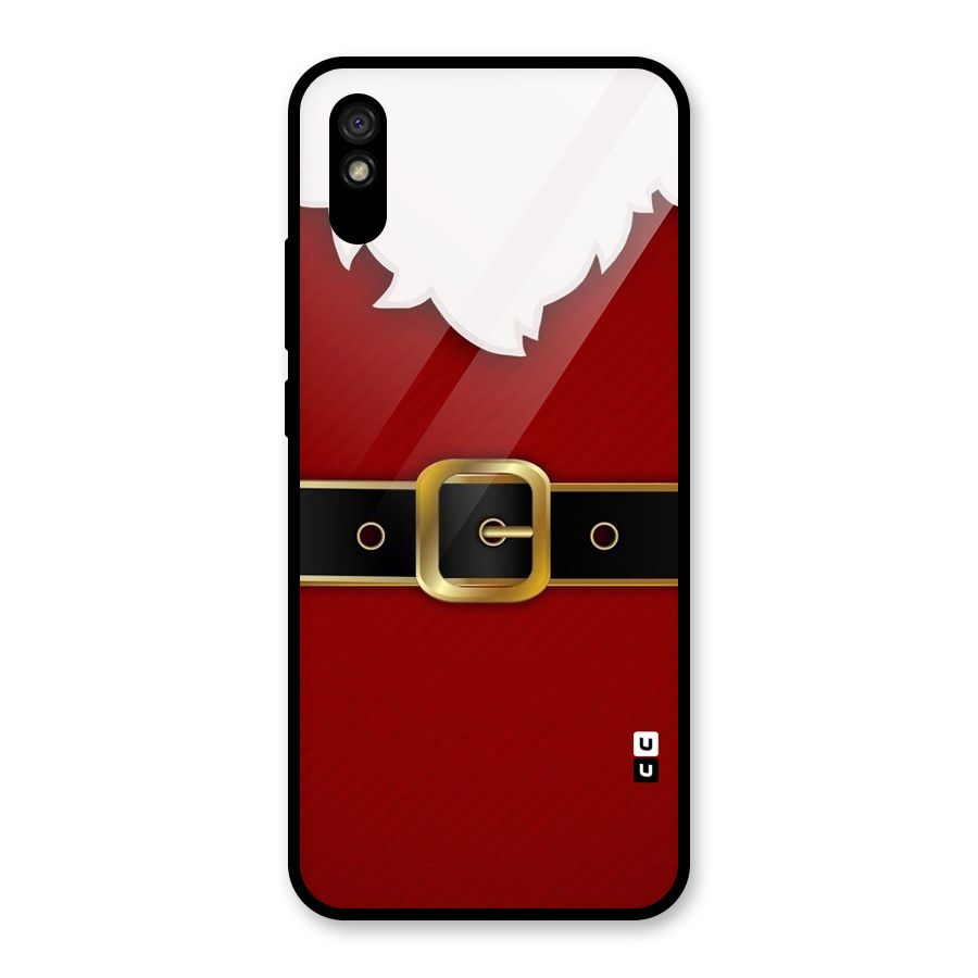 Black Belt Design Glass Back Case for Redmi 9i