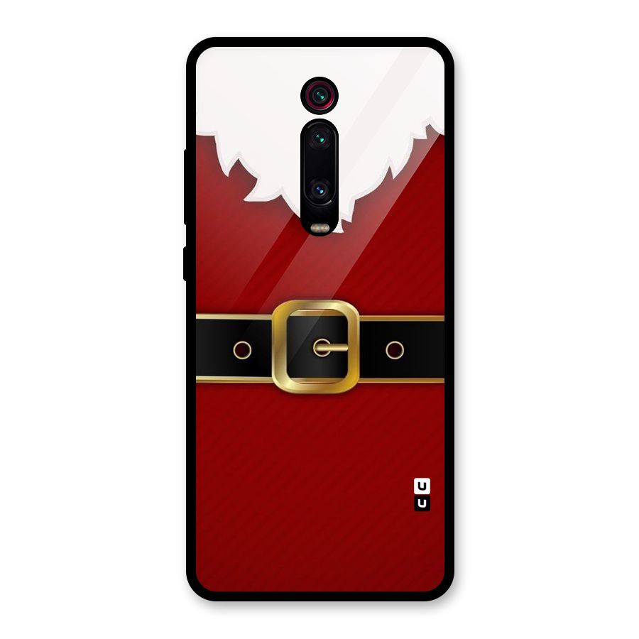 Black Belt Design Glass Back Case for Redmi K20 Pro