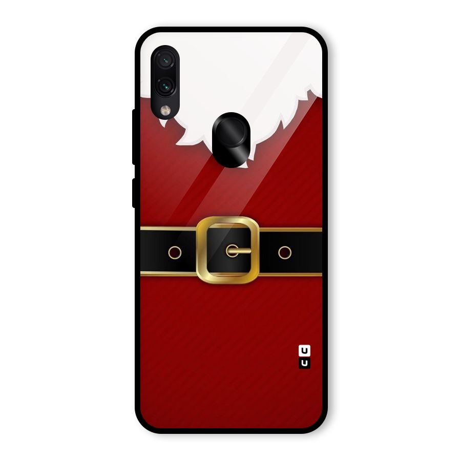 Black Belt Design Glass Back Case for Redmi Note 7S