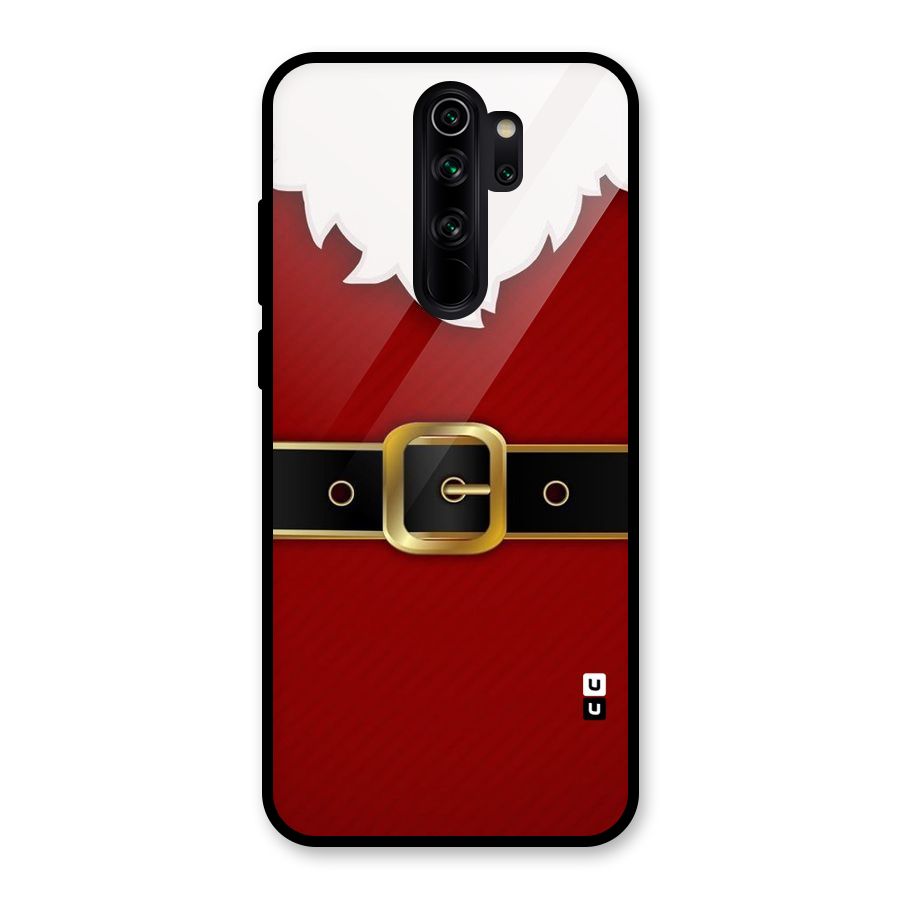 Black Belt Design Glass Back Case for Redmi Note 8 Pro