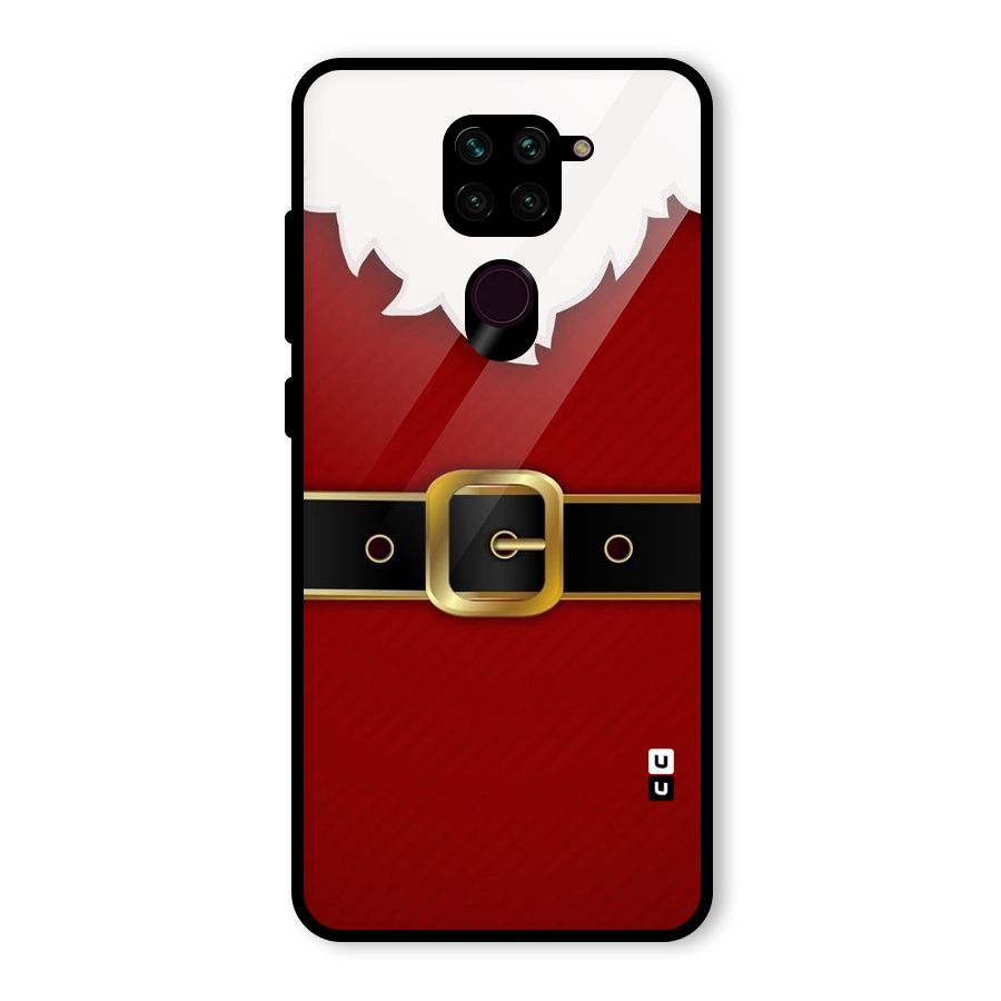 Black Belt Design Glass Back Case for Redmi Note 9