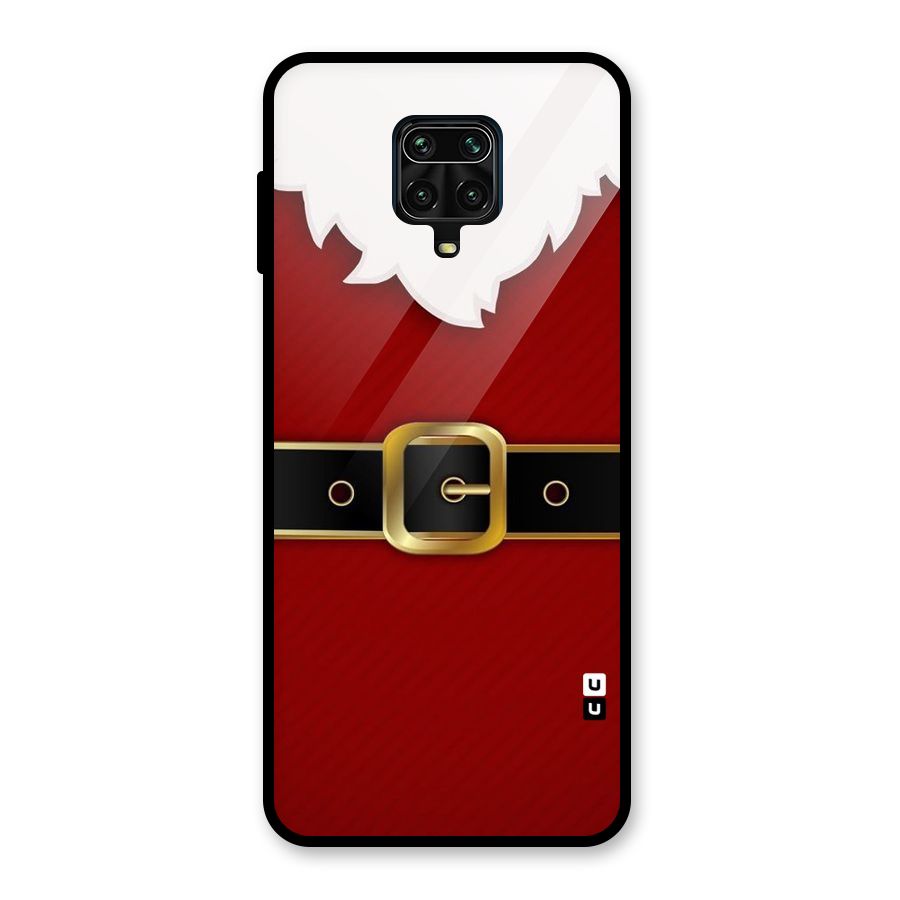 Black Belt Design Glass Back Case for Redmi Note 9 Pro Max
