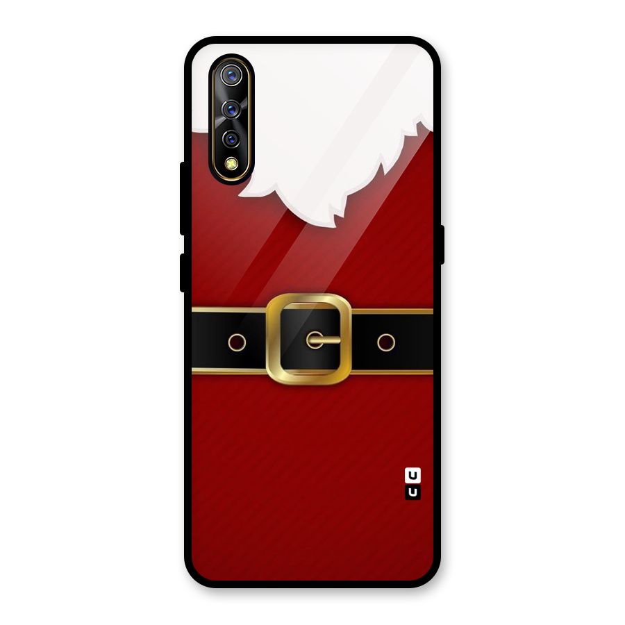 Black Belt Design Glass Back Case for Vivo S1