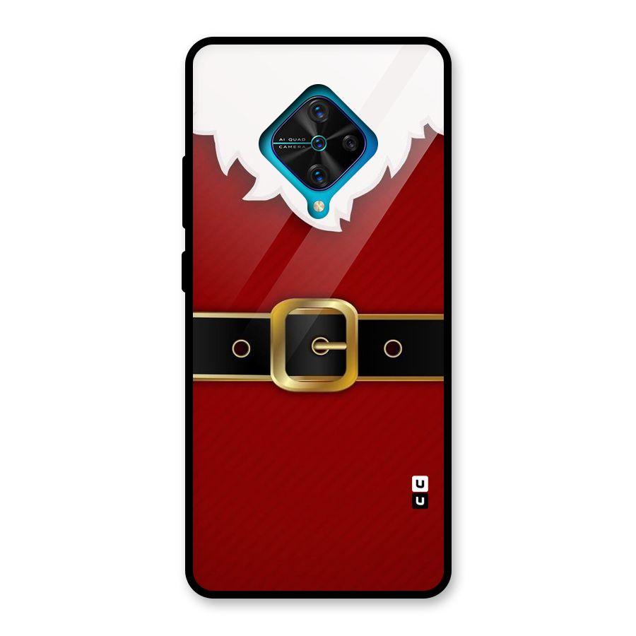 Black Belt Design Glass Back Case for Vivo S1 Pro