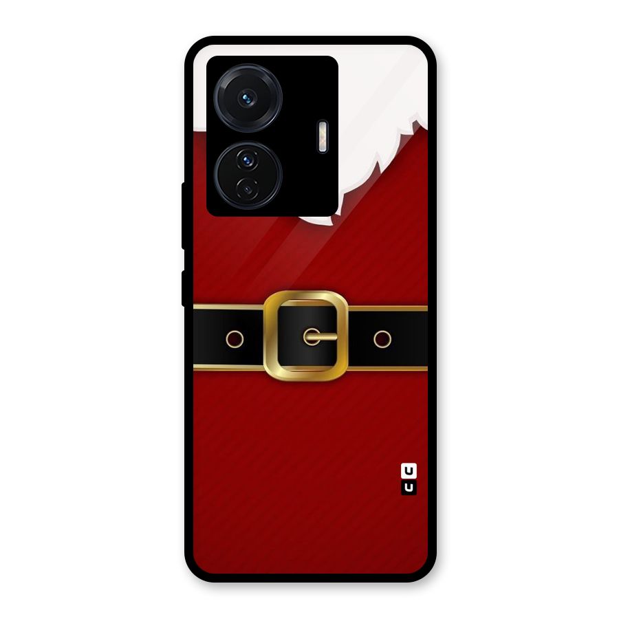 Black Belt Design Glass Back Case for Vivo T1 Pro