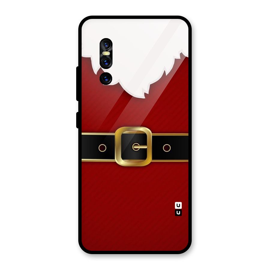 Black Belt Design Glass Back Case for Vivo V15 Pro