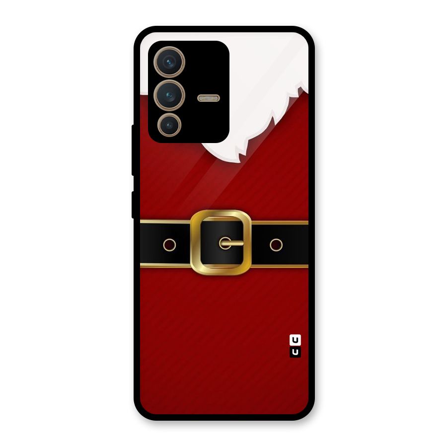 Black Belt Design Glass Back Case for Vivo V23 5G