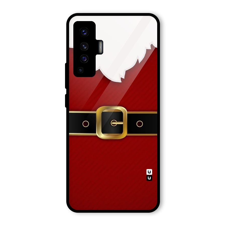 Black Belt Design Glass Back Case for Vivo X50