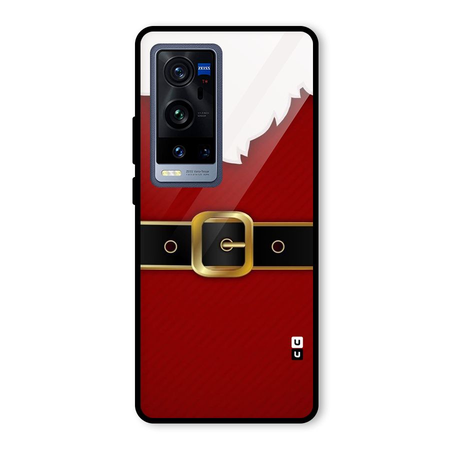 Black Belt Design Glass Back Case for Vivo X60 Pro Plus