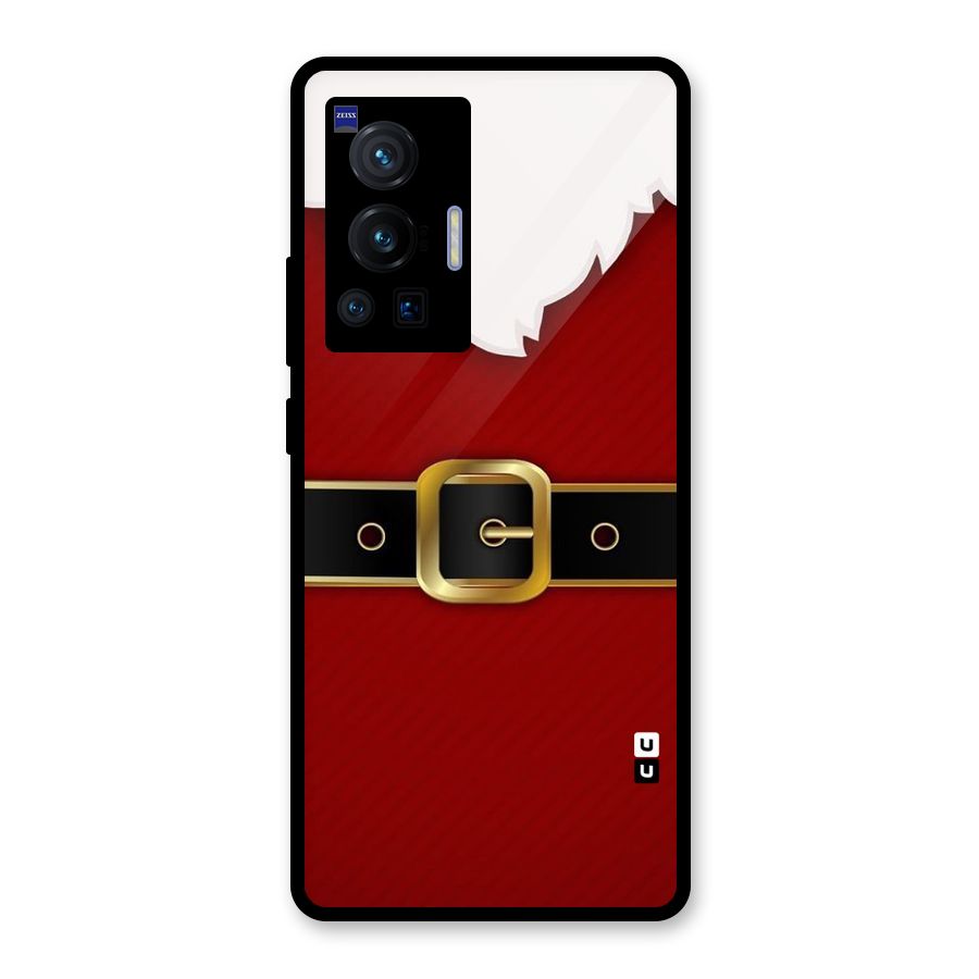 Black Belt Design Glass Back Case for Vivo X70 Pro