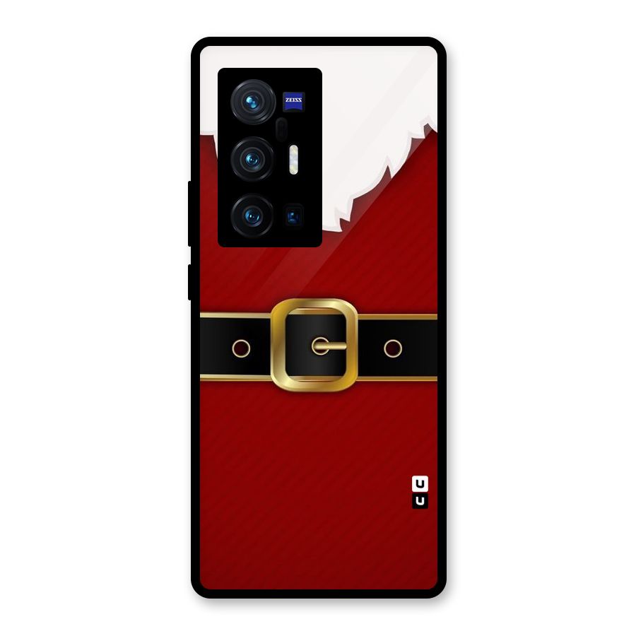 Black Belt Design Glass Back Case for Vivo X70 Pro Plus