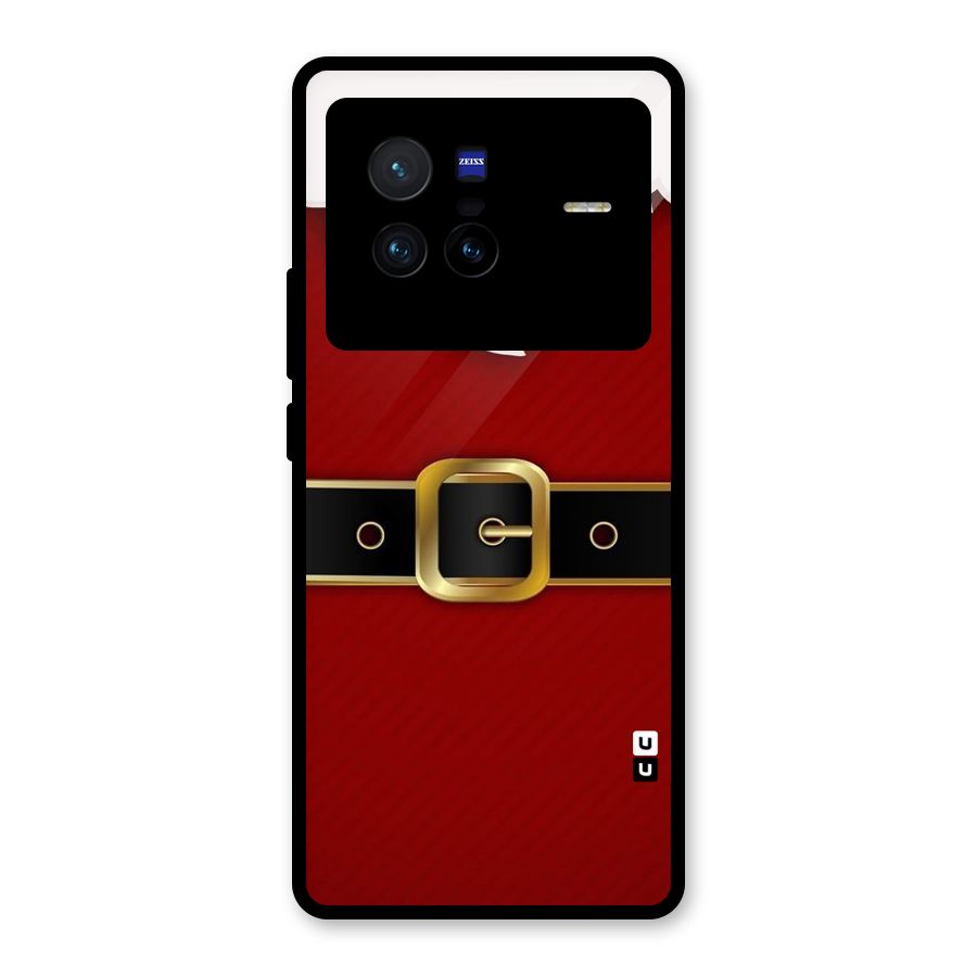 Black Belt Design Glass Back Case for Vivo X80