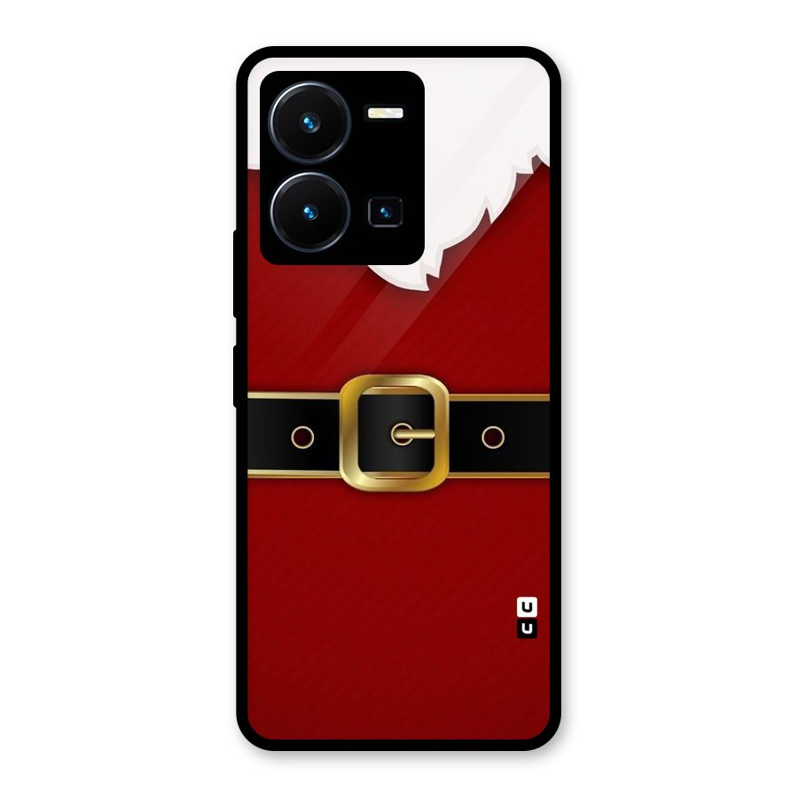 Black Belt Design Glass Back Case for Vivo Y35