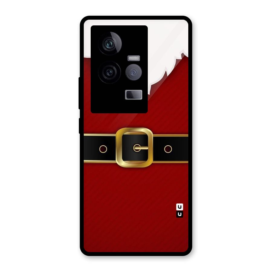 Black Belt Design Glass Back Case for Vivo iQOO 11 5G