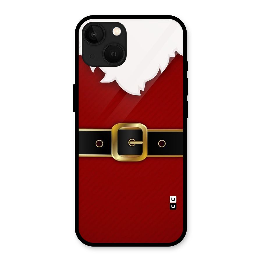 Black Belt Design Glass Back Case for iPhone 13