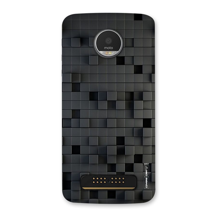 Black Bricks Back Case for Moto Z Play