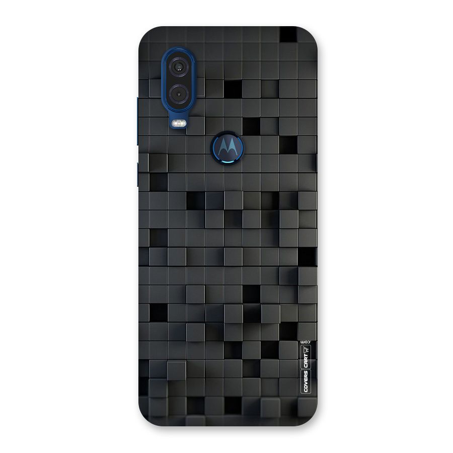 Black Bricks Back Case for Motorola One Vision