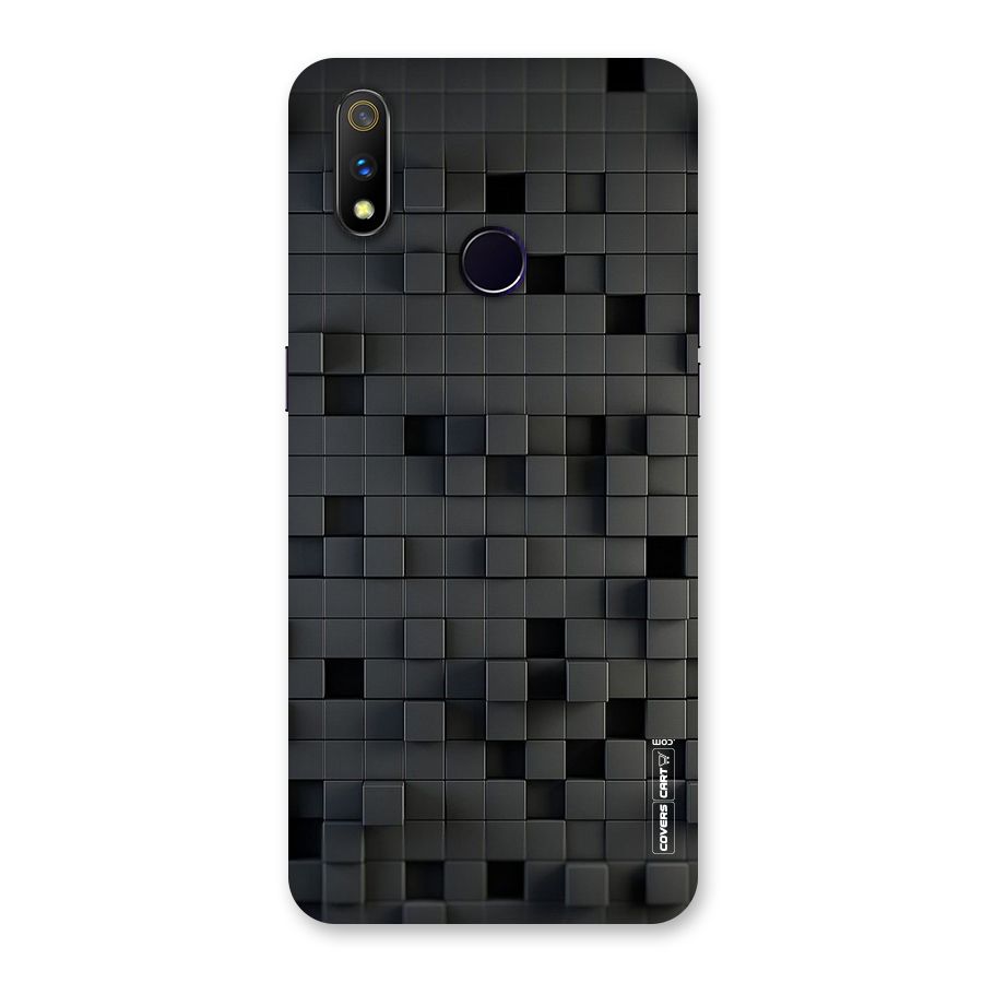 Black Bricks Back Case for Realme 3 Pro