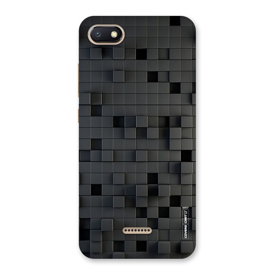 Black Bricks Back Case for Redmi 6A