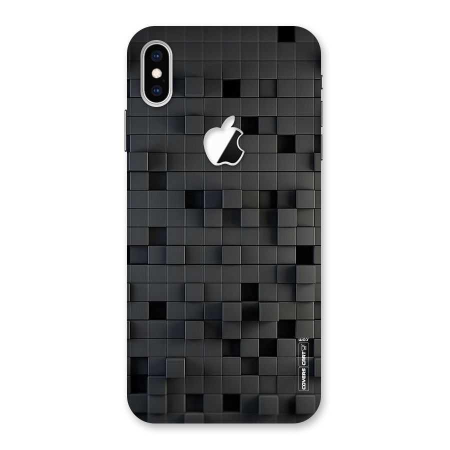 Black Bricks Back Case for iPhone XS Max Apple Cut