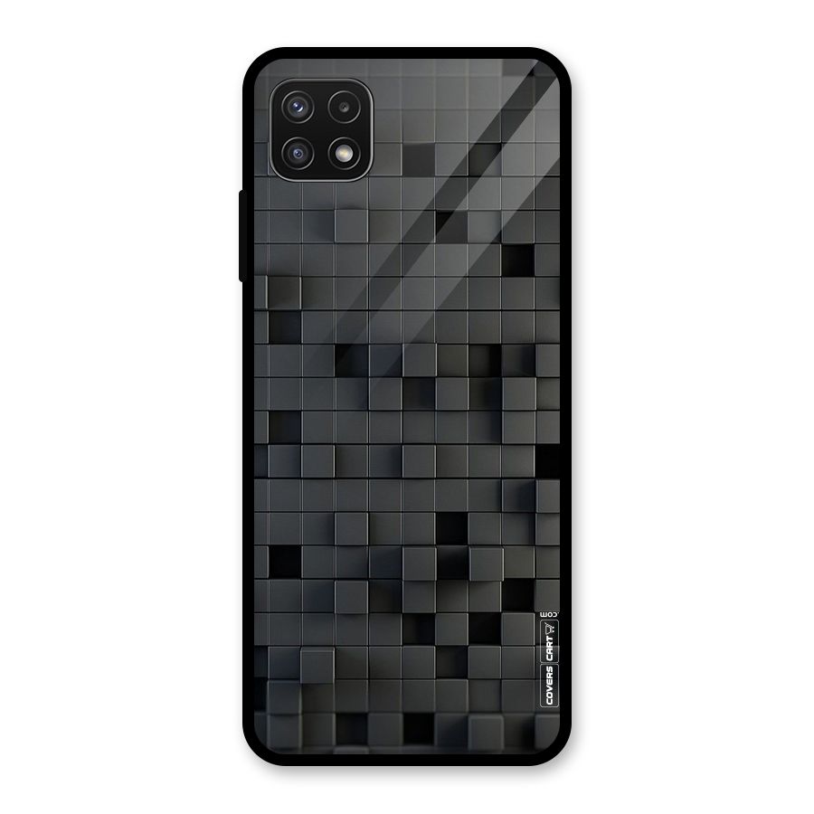 Black Bricks Glass Back Case for Galaxy A22 5G