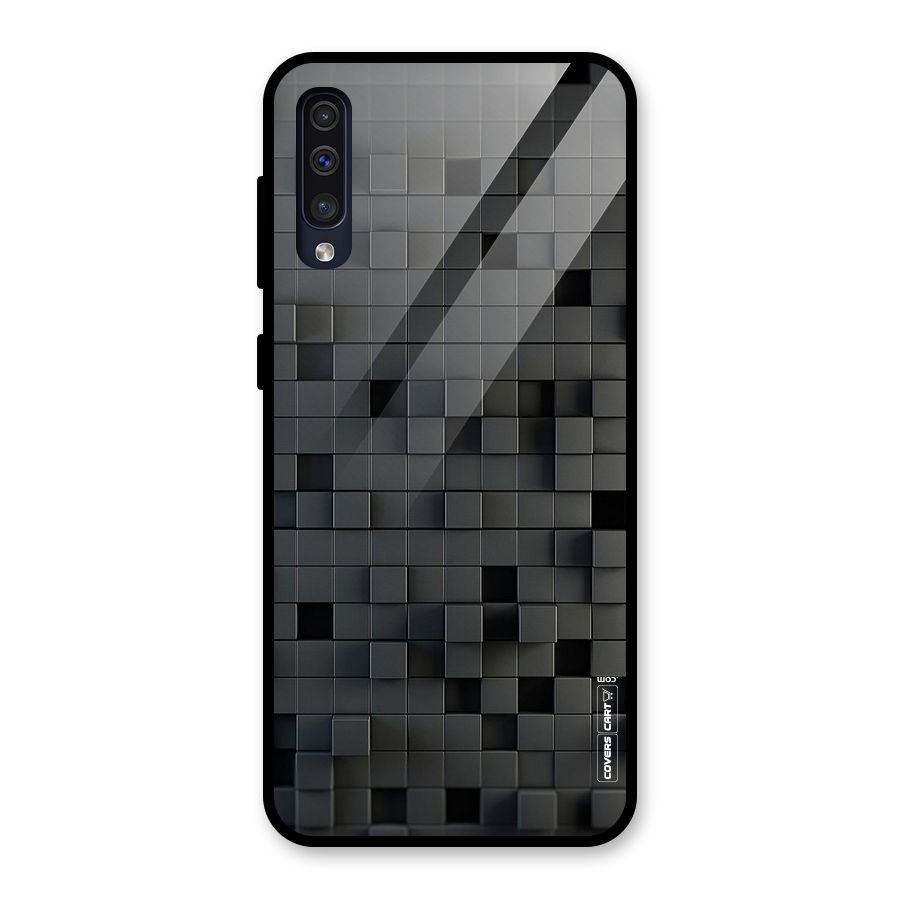 Black Bricks Glass Back Case for Galaxy A50