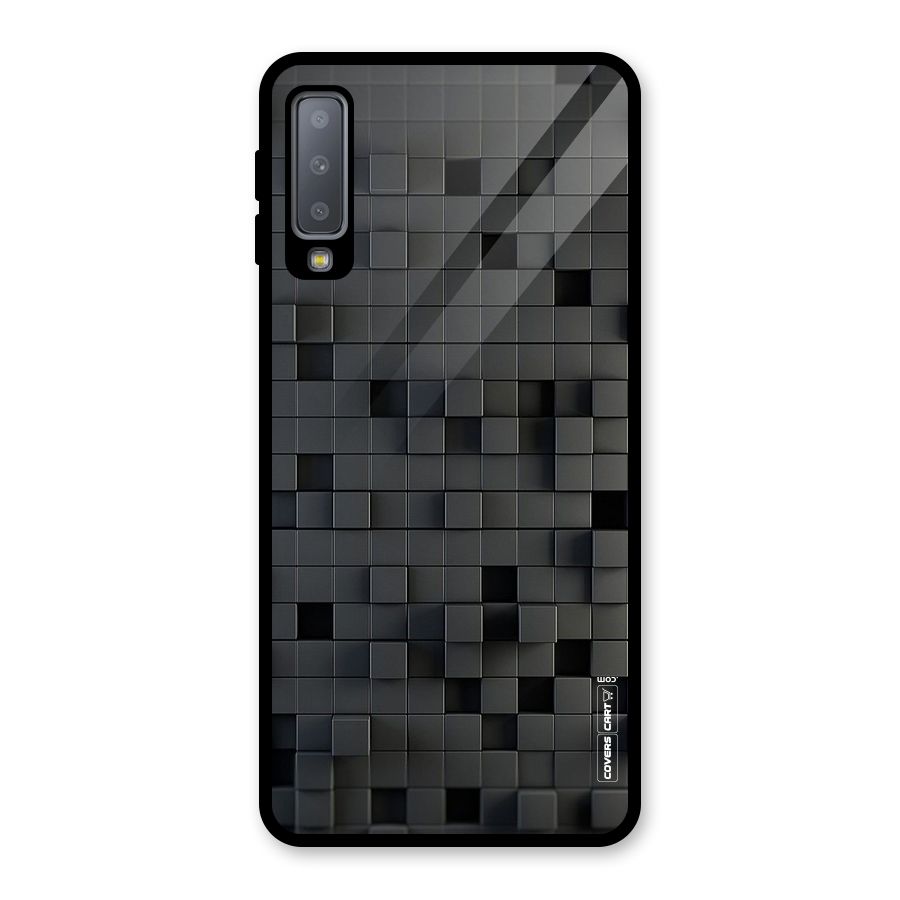Black Bricks Glass Back Case for Galaxy A7 (2018)