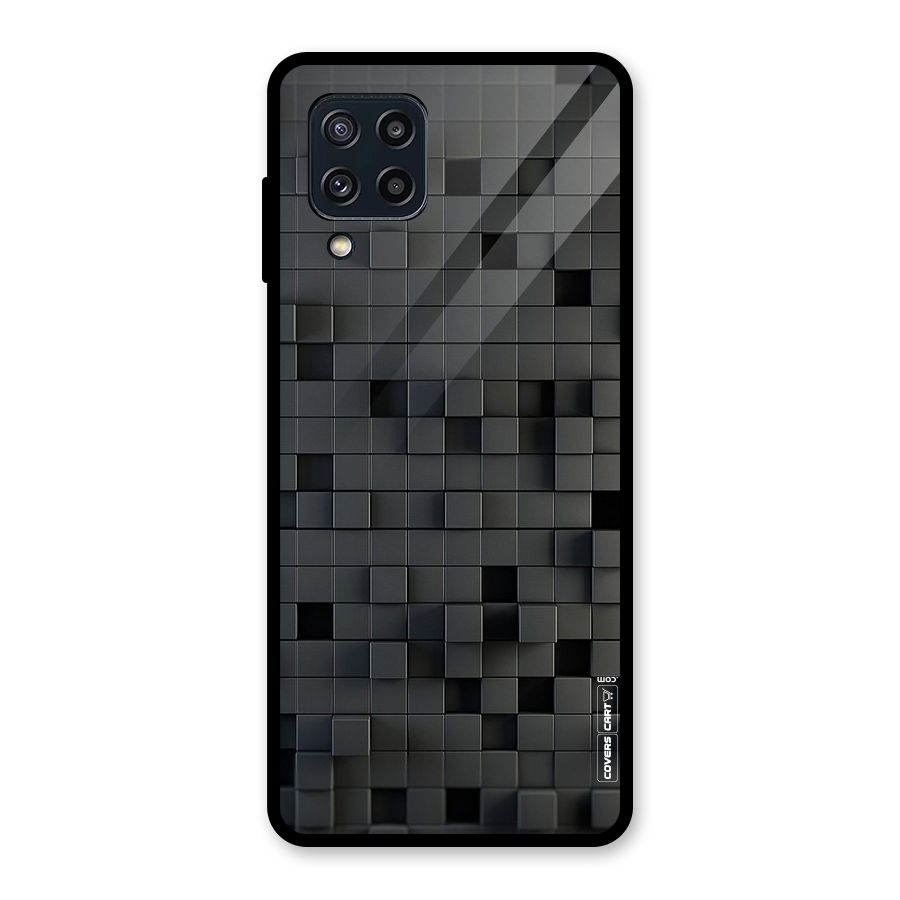 Black Bricks Glass Back Case for Galaxy M32