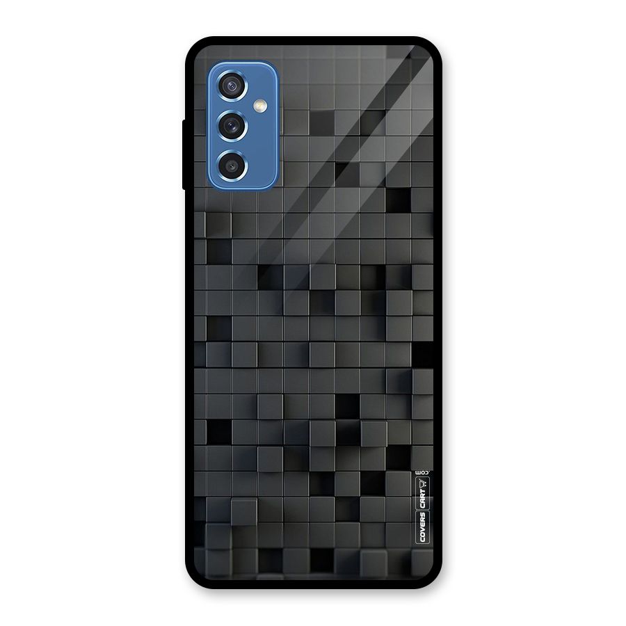 Black Bricks Glass Back Case for Galaxy M52 5G